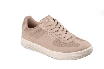 Skechers Arch Fit Court Break Comodo Comfort damesneakers i beige med Arch Fit® støtte og myk Contour Foam™-såle.