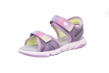 Lilla Superfit Pebbles barnesandal med borrelåser og fleksibel såle for aktive sommerdager