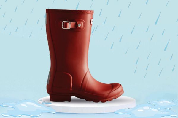 Hunter Junior Original Boot Military Red rød gummistøvel til junior i vanntett naturgummi