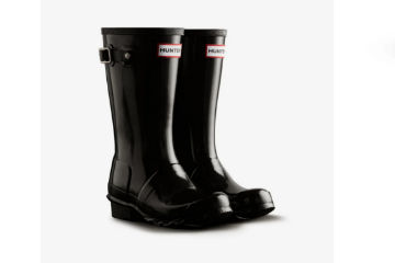 Hunter Junior Original Gloss Boot Black høyglanset sort gummistøvel til junior