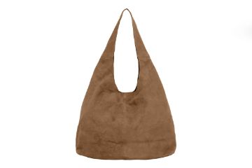 BTFCPH Suede Shopper brun shopperveske i mykt semsket geiteskinn med romslig design og knappelukking.