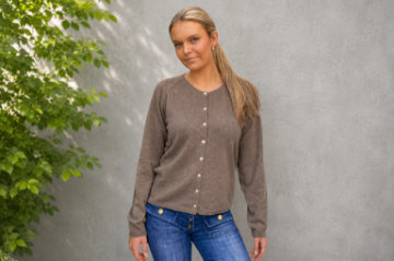 Bilde av BTF-CPH cashmere cardigan til dame (ash brown)