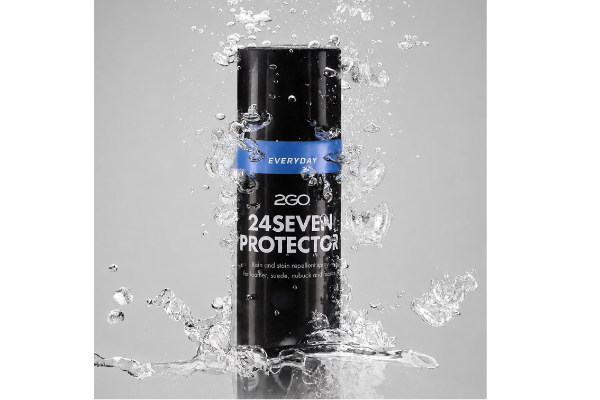 2GO 24Seven Protector impregneringsspray med kraftig vannavvisende beskyttelse for skinnsko, tekstilsko og støvler.