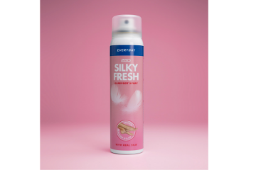 2GO Silky Fresh fotspray med ekte silke som reduserer friksjon, forebygger gnagsår og holder føttene friske og tørre.
