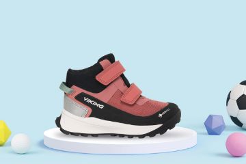 Viking Expower Mid GORE-TEX rosa vanntett barnesko med dobbel borrelås og Ultimate Grip Concept®.