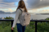North Pioneer Flight beige ryggsekk med laptoprom og vannavvisende materiale
