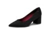 Tamaris svart pumps til dame med 55 mm blokkhæl og TOUCH-IT-innersåle.