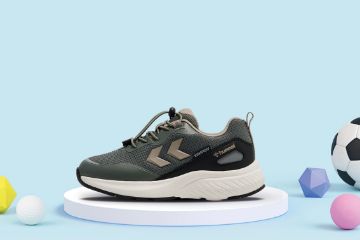 Hummel Creek Low TEX JR grå vanntett overgangssko til barn og junior med TEX-membran og strikklisser