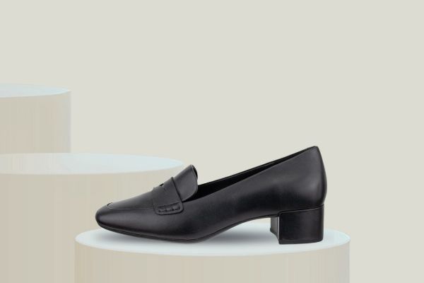 ECCO LIVA 35 Penny Loafer sort loafers til dame i skinn med lav hæl og komfortabel passform