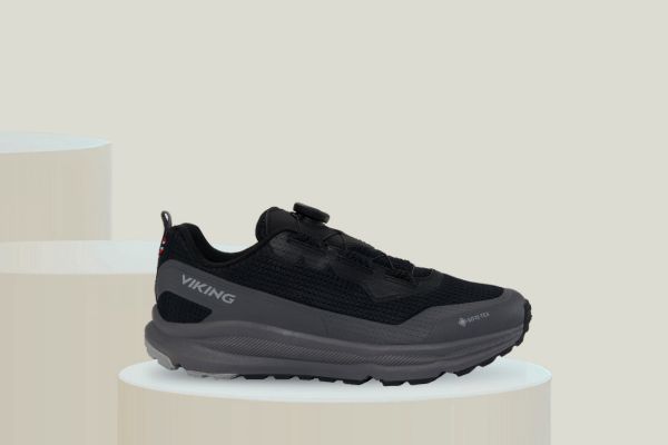 Viking Motion Low GTX BOA sort vanntett tursko til herre med GORE-TEX og BOA® Fit System