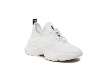 Steve Madden Match-E hvite sneakers til dame med chunky såle og hurtigsnøring.