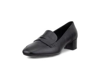 ECCO LIVA 35 Penny Loafer sort loafers til dame i skinn med lav hæl og komfortabel passform