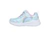 Skechers Care Bears Lil Snugs lyseblå blinkesko til barn med borrelås og lysende såle.
