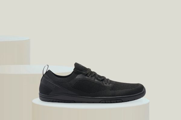 Xero Shoes Nexus Knit svart barfotsko til herre med bred tåboks, fleksibel såle og pustende strikket overdel