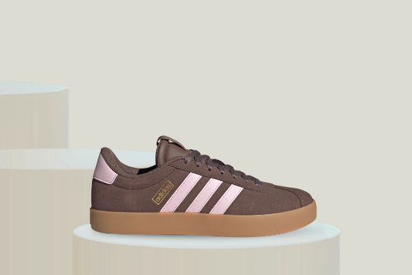 Adidas VL Court 3.0 brun sneakers til dame i skinn
