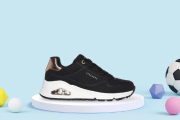 Skechers Uno Gen1 svart sneaker til junior med Skech-Air og Air-Cooled Memory Foam