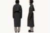 Blæst Klipra Coat Dark Cloud lang vanntett trenchcoat til dame med belte