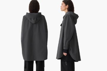 Blæst Bergen Poncho Dark Cloud vanntett poncho til dame med hette