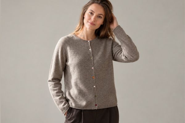 btf alice cardigan i ash brun