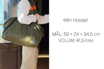 Sort SWIMS 48H Holdall weekendbag med skinnhåndtak til dame og herre