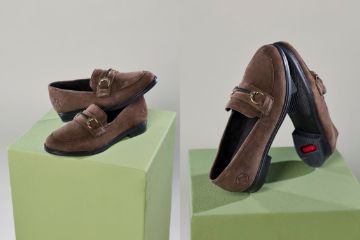 Rieker brun loafer i skinn til dame med Extra Soft innersåle og dekorativ spenne