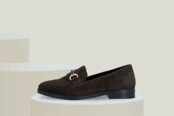 Rieker brun loafer i skinn til dame med Extra Soft innersåle og dekorativ spenne