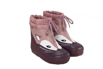 Viking Alv Barefoot Paw Print Warm Grape foret gummistøvel til barn