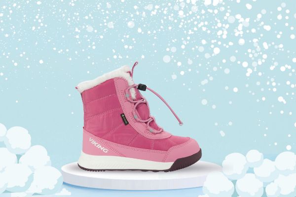 Viking Aery GTX rosa vanntett vintersko til barn med GORE-TEX 