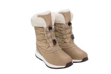 Viking Equip Warm WP Zip Dark Natural beige vanntett vintersko til barn