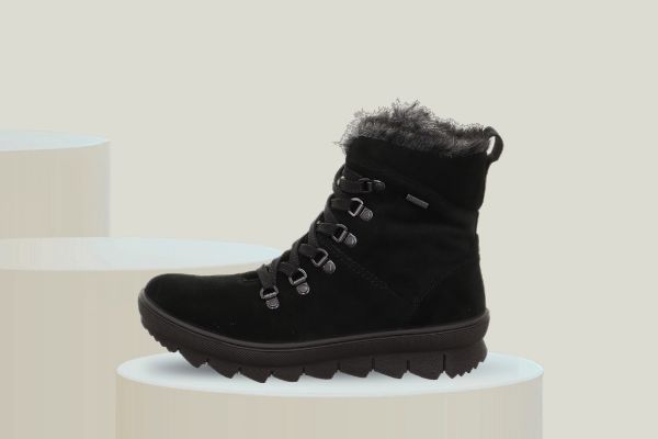 Legero Novara svart vinterboots til dame i skinn med GORE-TEX, varmt fôr og kraftig såle