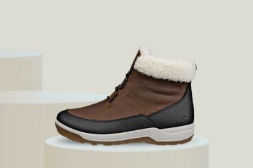 ECCO Trace Lite brun vinterboots til dame i nubuck med varmt ullfôr
