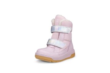 ECCO Urban Snowboarder 2.0 rosa vanntett vintersko til barn med borrelås