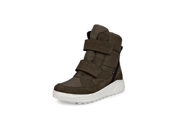 ECCO Urban Snowboarder grønn GORE-TEX vintersko til barn med borrelås