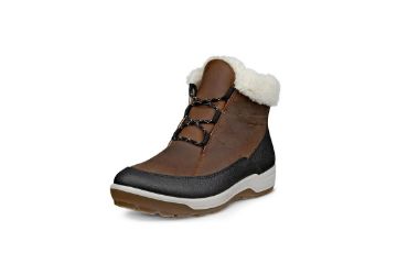 ECCO Trace Lite brun vinterboots til dame i nubuck med varmt ullfôr