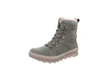 Legero Novara grønn vinterboots til dame i semsket skinn med GORE-TEX, varmt fôr og kraftig såle
