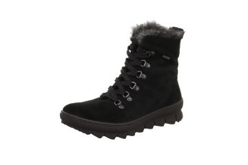 Legero Novara svart vinterboots til dame i skinn med GORE-TEX, varmt fôr og kraftig såle