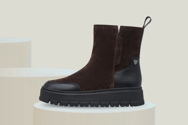 Tamaris 1-26800-47-304 brun vinterskolett til dame i skinn med varmt PrimaLoft-fôr