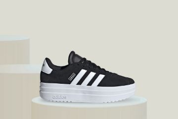 adidas VL Court Bold IH4777 svart og hvit sneaker med tykk platåsåle til junior og dame