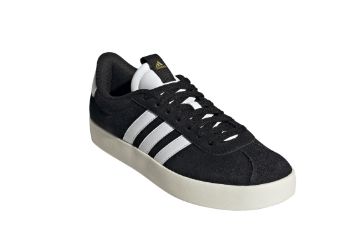 adidas VL Court 3.0 ID6279 svart damesneaker i skinn med hvite striper