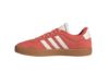 adidas VL Court 3.0 JP5327 orange damesneaker i skinn med hvite striper og gumfarget såle
