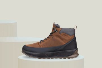 ECCO Byway 2.0 brun vanntett herreboots i nubuck med lisser