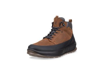 ECCO Byway 2.0 brun vanntett herreboots i nubuck med lisser
