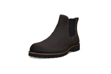 ECCO Charlestown WP Chelsea brun vanntett Chelsea boots til herre i semsket skinn