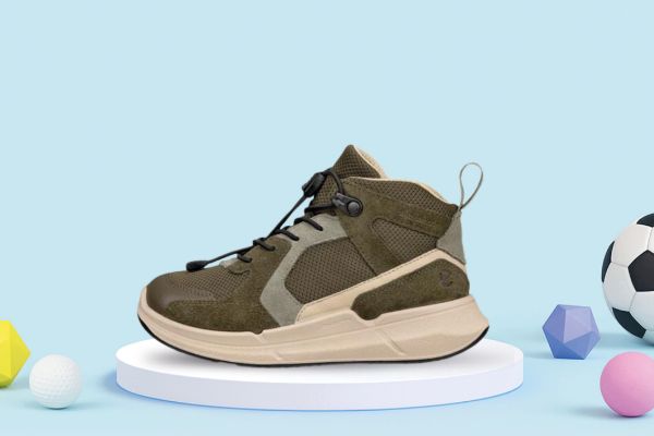 ECCO BIOM 2.2 K Ankle Boot grønn vanntett overgangssko til barn med Speedlace-hurtigsnøring og lett PHORENE-såle.