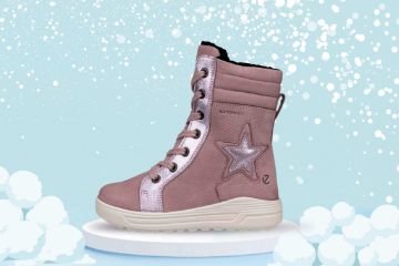 ecco urban snow wp vintersko til jente i rosa med stjerne 722382