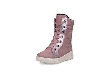 ecco urban snow wp vintersko til jente i rosa med stjerne 722382