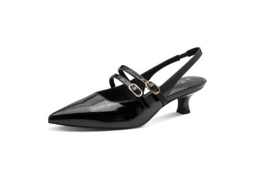 Marco Tozzi slingback pensko til dame i svart