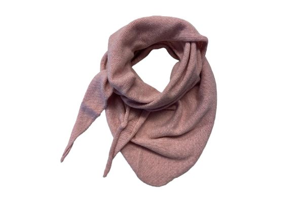 Dame Sjal ensfarget triangle rosa