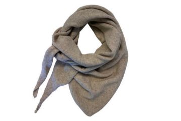 Dame Sjal ensfarget triangle natur