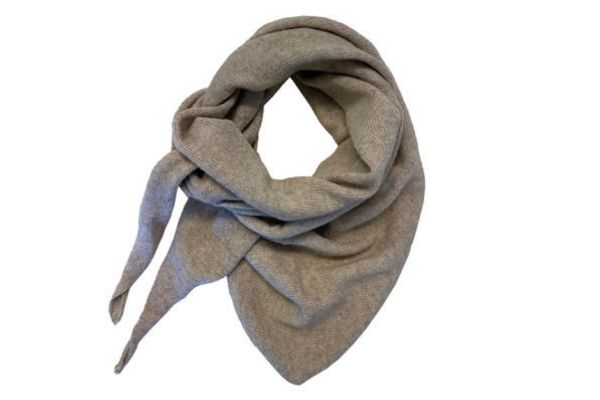 Dame Sjal ensfarget triangle natur